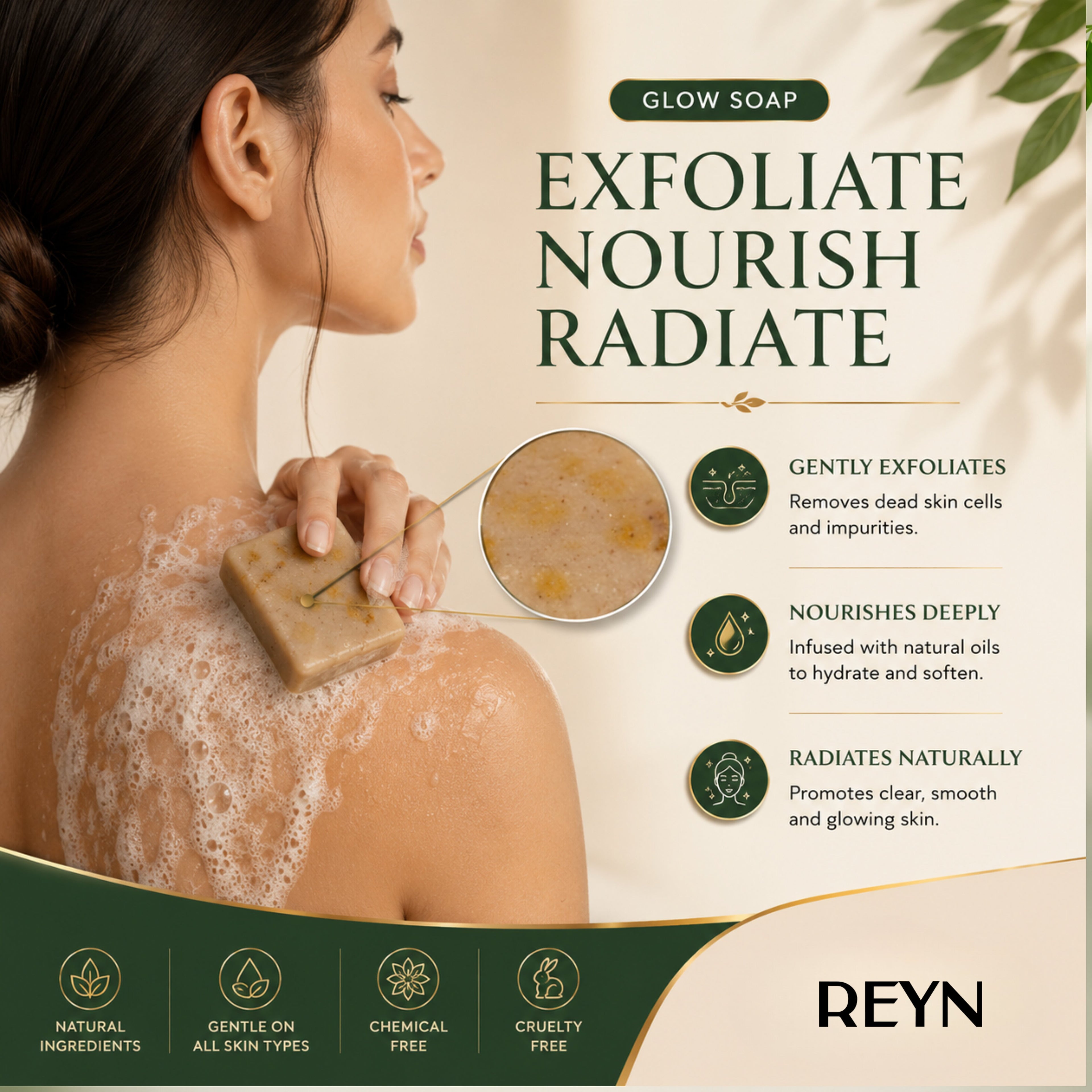 REYN De-Tan Soap BUY ONE GET ONE FREE | Removes Tan, Dark Spots & Pigmentation | Instant Glow | Natural Brightening | Handmade