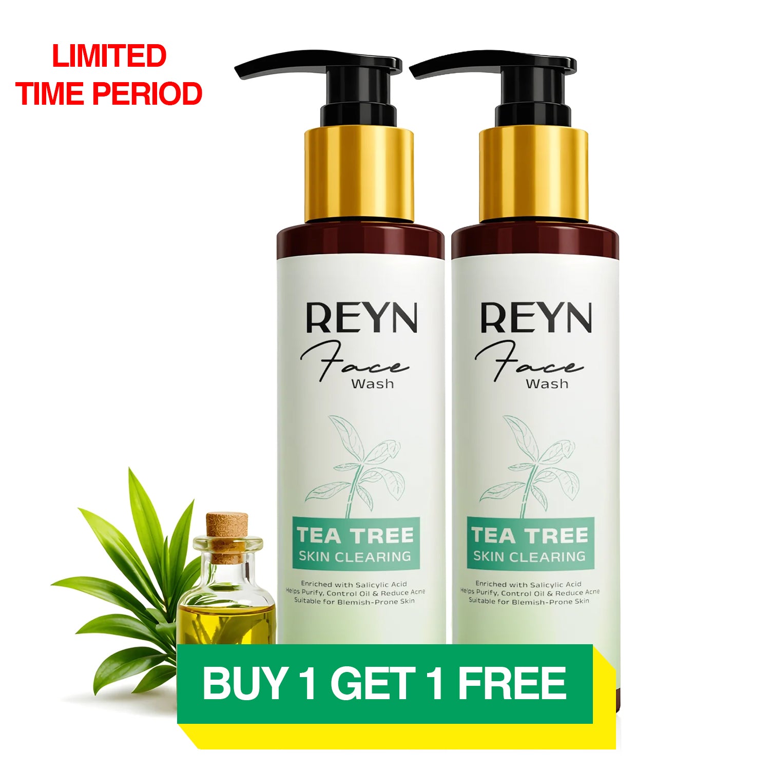 Reyn Tea Tree Facewash | Buy 1 Get 1 Free